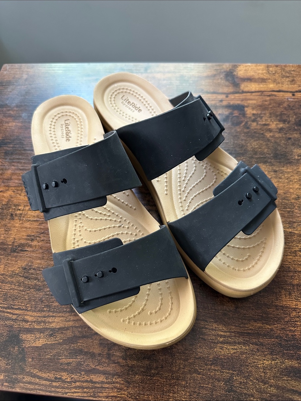 Crocs LiteRide Brooklyn Buckle Low Wedge Sandal